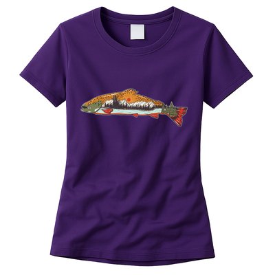 Nature Wilderness Fishing Fan Womens T-Shirt
