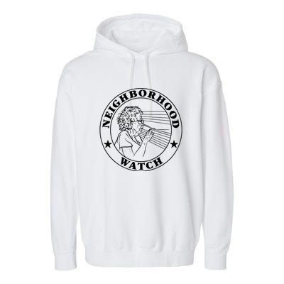 Neighborhood Watch Funny Garment-Dyed Fleece Hoodie