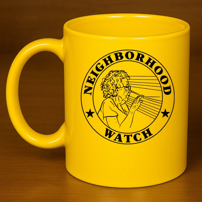 Neighborhood Watch Funny 11oz C Handle Ceramic Mug