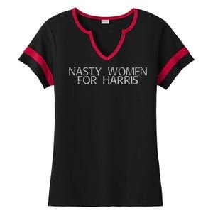 Nasty Women For Harris Ladies Halftime Notch Neck Tee