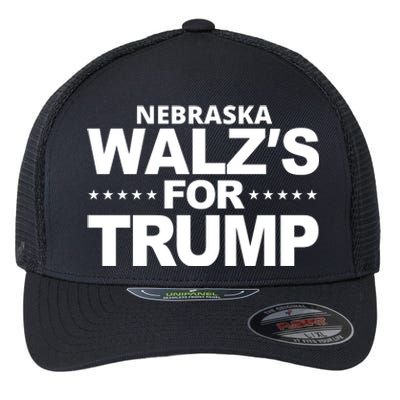 Nebraska Walzs For Trump Political Flexfit Unipanel Trucker Cap