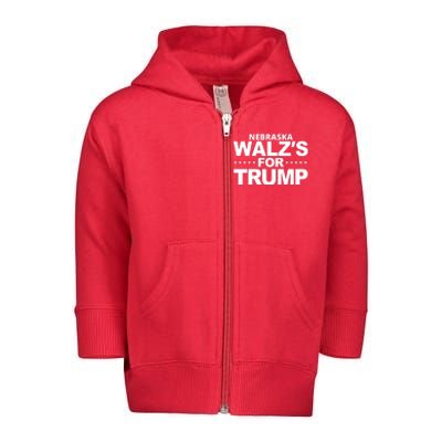 Nebraska Walzs For Trump Political Toddler Zip Fleece Hoodie