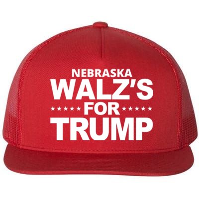 Nebraska Walzs For Trump Political Flat Bill Trucker Hat