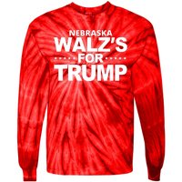 Nebraska Walzs For Trump Political Tie-Dye Long Sleeve Shirt