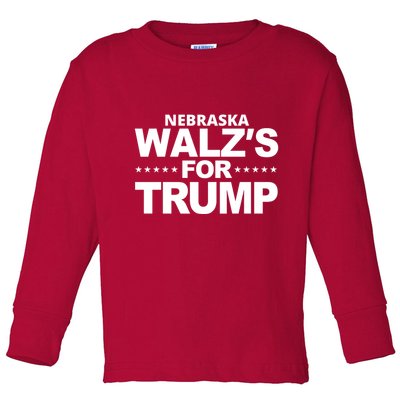 Nebraska Walzs For Trump Political Toddler Long Sleeve Shirt