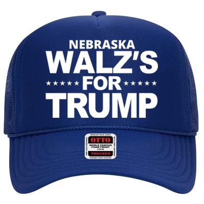 Nebraska Walzs For Trump Political High Crown Mesh Back Trucker Hat