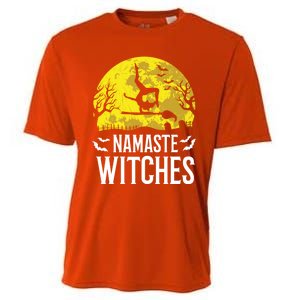 Namaste Witches Gift Funny Yoga Halloween Costume Gift Cooling Performance Crew T-Shirt