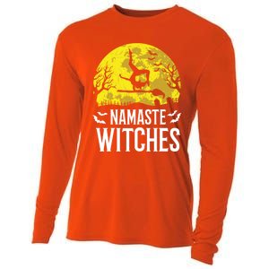 Namaste Witches Gift Funny Yoga Halloween Costume Gift Cooling Performance Long Sleeve Crew