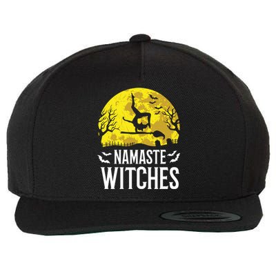 Namaste Witches Gift Funny Yoga Halloween Costume Gift Wool Snapback Cap