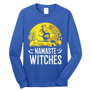 Namaste Witches Gift Funny Yoga Halloween Costume Gift Long Sleeve Shirt