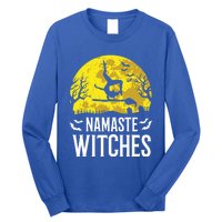 Namaste Witches Gift Funny Yoga Halloween Costume Gift Long Sleeve Shirt