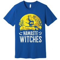 Namaste Witches Gift Funny Yoga Halloween Costume Gift Premium T-Shirt