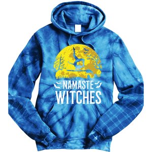 Namaste Witches Gift Funny Yoga Halloween Costume Gift Tie Dye Hoodie