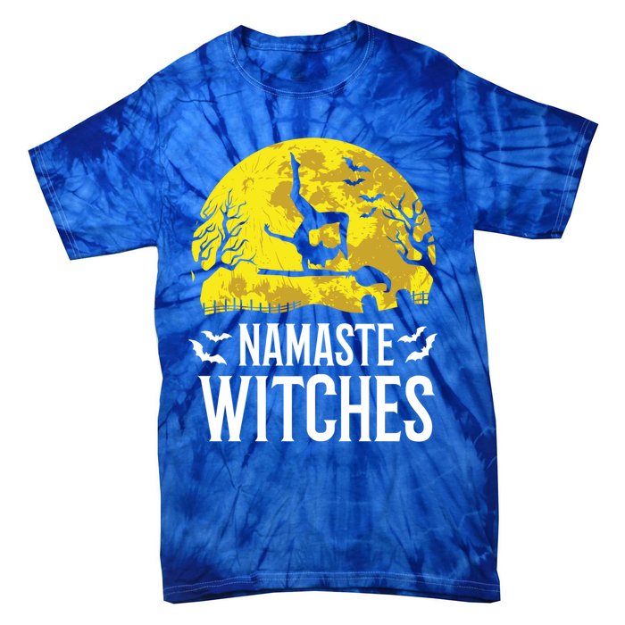 Namaste Witches Gift Funny Yoga Halloween Costume Gift Tie-Dye T-Shirt