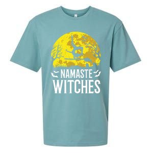 Namaste Witches Gift Funny Yoga Halloween Costume Gift Sueded Cloud Jersey T-Shirt