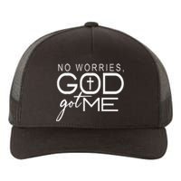 No Worries, God-Got Me African American Christian Yupoong Adult 5-Panel Trucker Hat