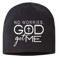 No Worries, God-Got Me African American Christian Sustainable Beanie