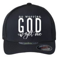 No Worries God Got Me Christian Religious Flexfit Unipanel Trucker Cap