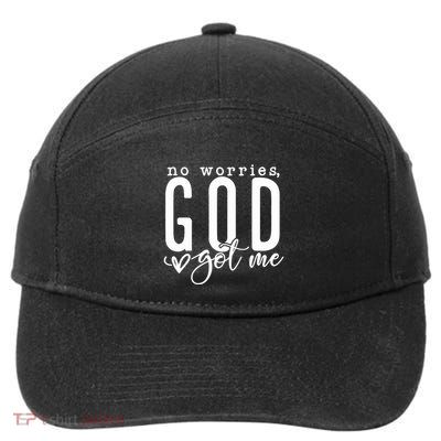 No Worries God Got Me Christian Religious 7-Panel Snapback Hat