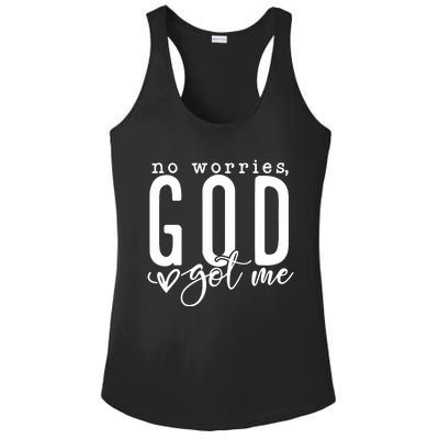 No Worries God Got Me Christian Religious Ladies PosiCharge Competitor Racerback Tank