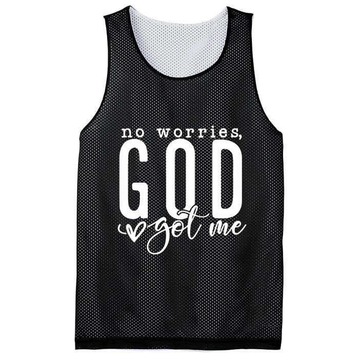 No Worries God Got Me Christian Religious Mesh Reversible Basketball Jersey Tank