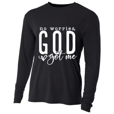 No Worries God Got Me Christian Religious Cooling Performance Long Sleeve Crew