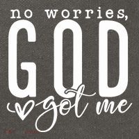 No Worries God Got Me Christian Religious Cotton Canvas Backpack