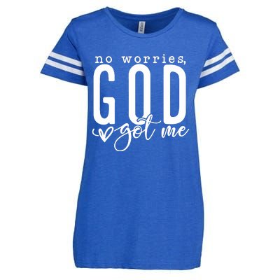 No Worries God Got Me Christian Religious Enza Ladies Jersey Football T-Shirt