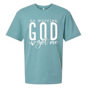 No Worries God Got Me Christian Religious Sueded Cloud Jersey T-Shirt