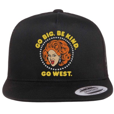 Nina West Go Big Be Kind Go West Flat Bill Trucker Hat