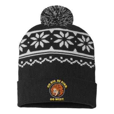 Nina West Go Big Be Kind Go West USA-Made Snowflake Beanie