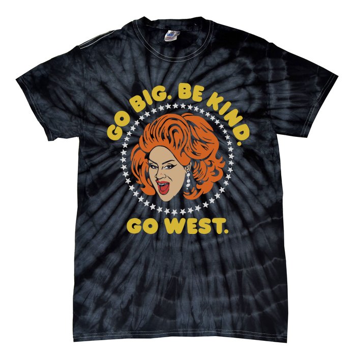 Nina West Go Big Be Kind Go West Tie-Dye T-Shirt