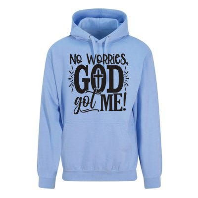 No Worries, God Got Me African American Christian Unisex Surf Hoodie