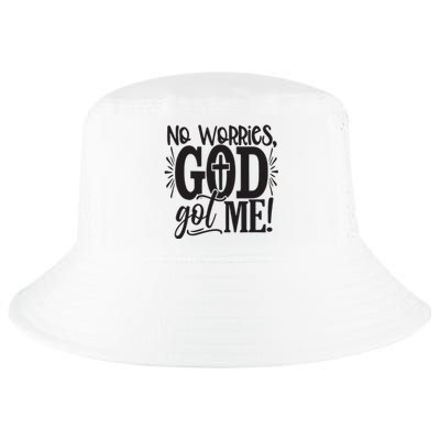 No Worries, God Got Me African American Christian Cool Comfort Performance Bucket Hat