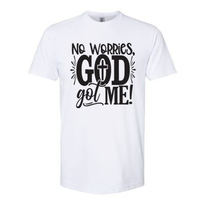 No Worries, God Got Me African American Christian Softstyle CVC T-Shirt