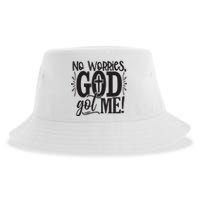 No Worries, God Got Me African American Christian Sustainable Bucket Hat