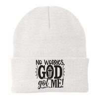 No Worries, God Got Me African American Christian Knit Cap Winter Beanie