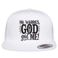 No Worries, God Got Me African American Christian Flat Bill Trucker Hat