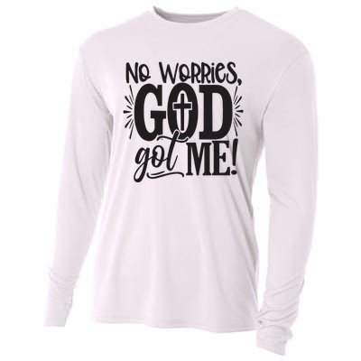 No Worries, God Got Me African American Christian Cooling Performance Long Sleeve Crew