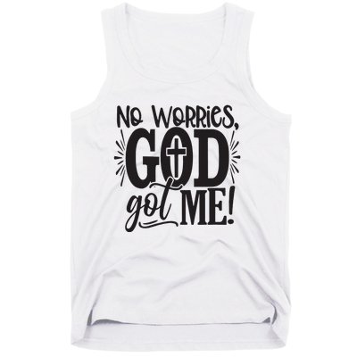 No Worries, God Got Me African American Christian Tank Top