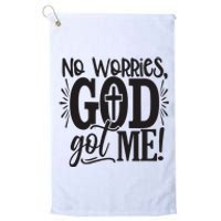 No Worries, God Got Me African American Christian Platinum Collection Golf Towel