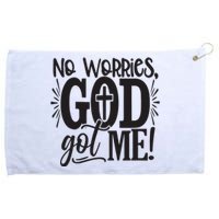 No Worries, God Got Me African American Christian Grommeted Golf Towel