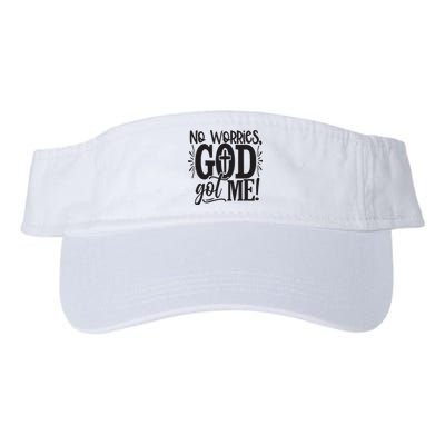 No Worries, God Got Me African American Christian Valucap Bio-Washed Visor