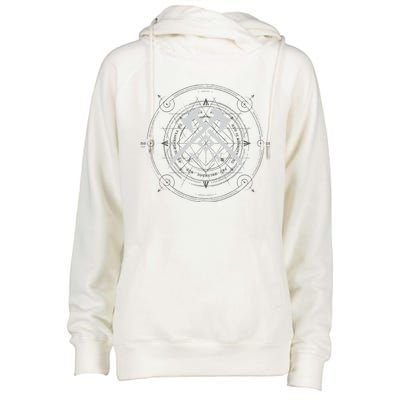 New World Glyph Gift Womens Funnel Neck Pullover Hood