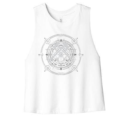 New World Glyph Gift Women's Racerback Cropped Tank