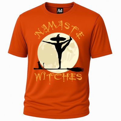 Namaste Witches Great Gift Halloween Yoga Great Gift Cooling Performance Crew T-Shirt