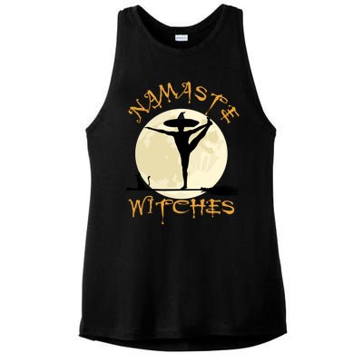 Namaste Witches Great Gift Halloween Yoga Great Gift Ladies PosiCharge Tri-Blend Wicking Tank