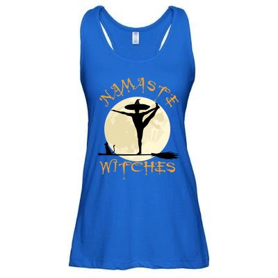 Namaste Witches Great Gift Halloween Yoga Great Gift Ladies Essential Flowy Tank