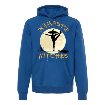 Namaste Witches Great Gift Halloween Yoga Great Gift Premium Hoodie