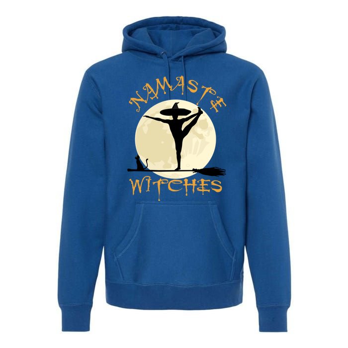 Namaste Witches Great Gift Halloween Yoga Great Gift Premium Hoodie